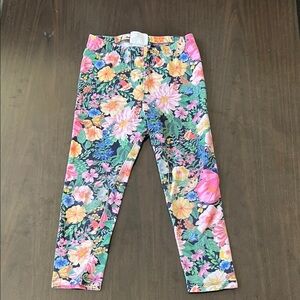 Angela McKay x H&M 3T Floral Butterfly Leggings Stretch EUC